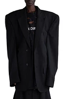 Balenciaga Cutaway Boxy Wool Jacket Black at Nordstrom,