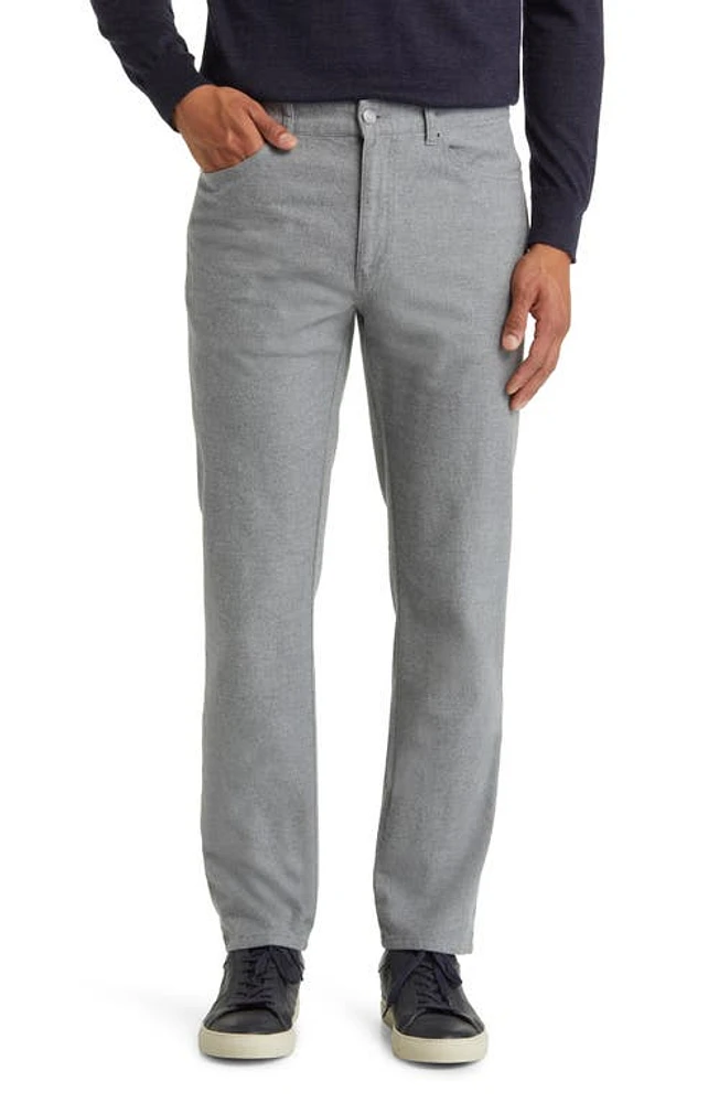 Peter Millar Mountainside Five-Pocket Flannel Pants in British Grey at Nordstrom, Size 32