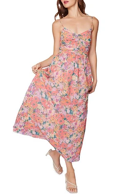 Lost + Wander Floral Bliss Midi Dress Peach Multi at Nordstrom,