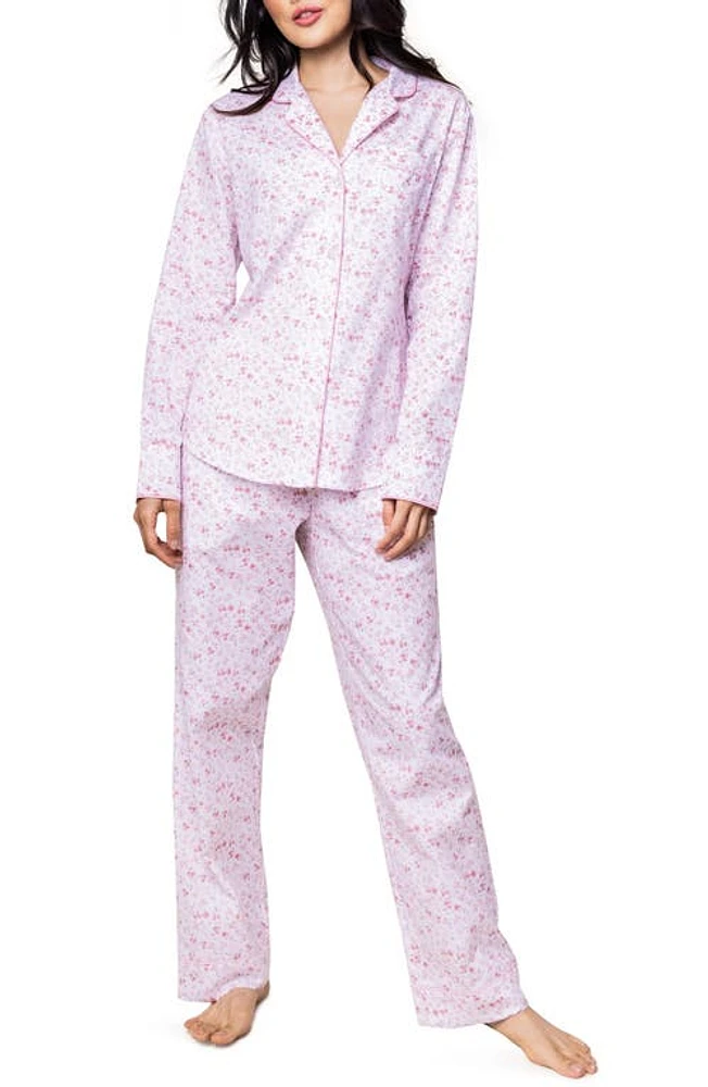 Petite Plume Dorset Floral Pajamas White at Nordstrom,