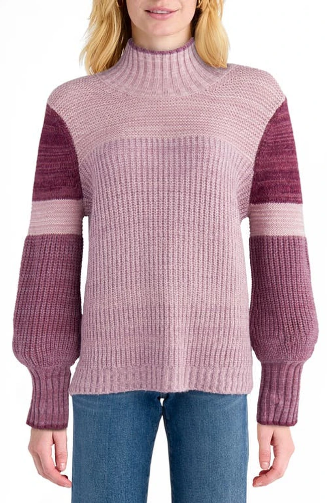 Splendid Mari Turtleneck Sweater Pink Multi at Nordstrom,