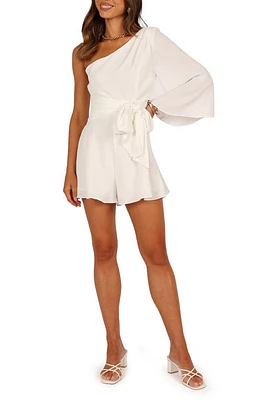 Petal & Pup Tien Asymmetric Romper White at Nordstrom,