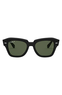 Ray-Ban State Street 52mm Polarized Square Sunglasses in Black at Nordstrom