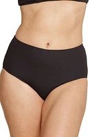 Andie Ribbed High Waist Bikini Bottoms Black at Nordstrom,