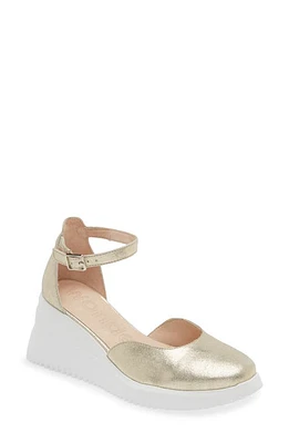 Wonders Metallic Wedge Sandal at Nordstrom,