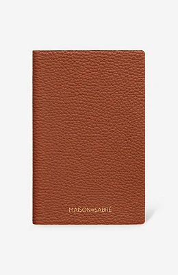 MAISON de SABRÉ Leather Pocket Notebook in Walnut Brown at Nordstrom, Size Small