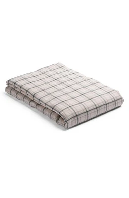 PIGLET IN BED Check Linen Fitted Sheet in Natural Check at Nordstrom