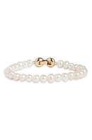 Jenny Bird Noa Beaded Freshwater Pearl Bracelet in High Polish Gold at Nordstrom, Size Medium