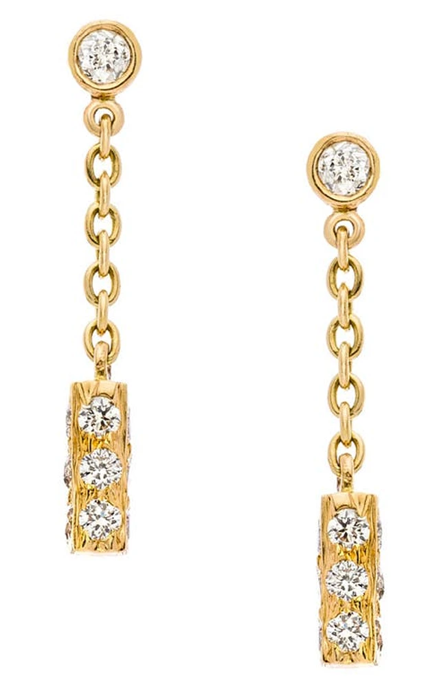 Sethi Couture Mini Diamond Bar Drop Earrings in Yellow Gold/Diamond at Nordstrom