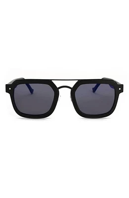 Grey Ant Notizia 51mm Rectangle Sunglasses in Black/Blue at Nordstrom