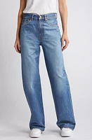 PURPLE BRAND Coated Wide Leg Jeans Mid Indigo at Nordstrom,