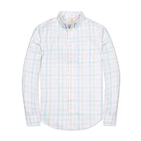 Hope & Henry Men's Organic Long Sleeve Seersucker Button Down Shirt in Easter Check at Nordstrom