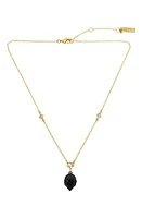 Kurt Geiger London Pavé Eagle Pendant Necklace in Black at Nordstrom