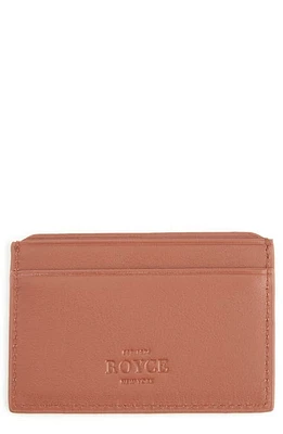 ROYCE New York RFID Leather Card Case in Tan at Nordstrom