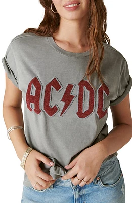 Lucky Brand Beaded ACDC Boyfriend T-Shirt in Castle Rock at Nordstrom, Size Small