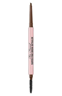 Too Faced Superfine Brow Detailer Pencil in Dark Brown at Nordstrom