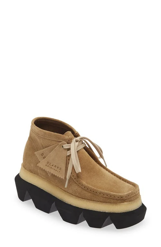 Sacai Clarks Original Hybrid Wallabee Lug Sole Chukka Boot in Beige at Nordstrom, Size 8Us