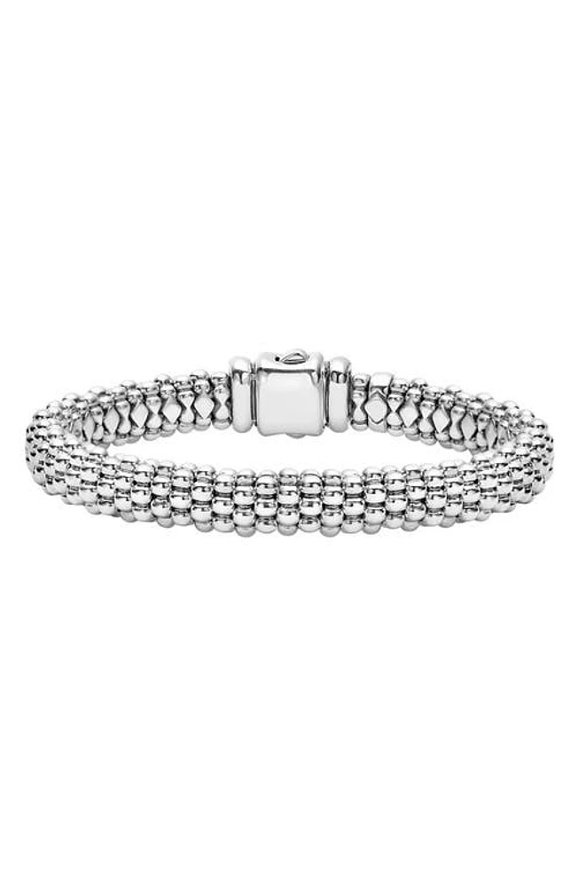 LAGOS Signature Caviar Beaded Bracelet in Silver at Nordstrom