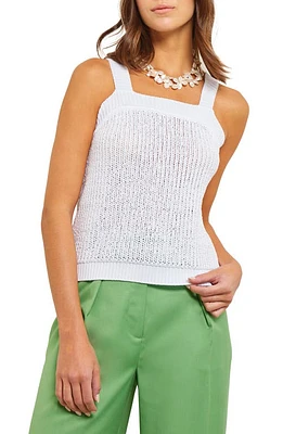 Misook Square Neck Sweater Tank White at Nordstrom,