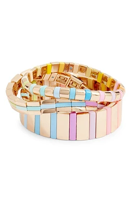 ROXANNE ASSOULIN Set of 3 It's A Pleasure Bracelets in Gold Multi at Nordstrom