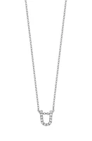 Bony Levy 18k Gold Pavé Diamond Initial Pendant Necklace in Gold - U at Nordstrom