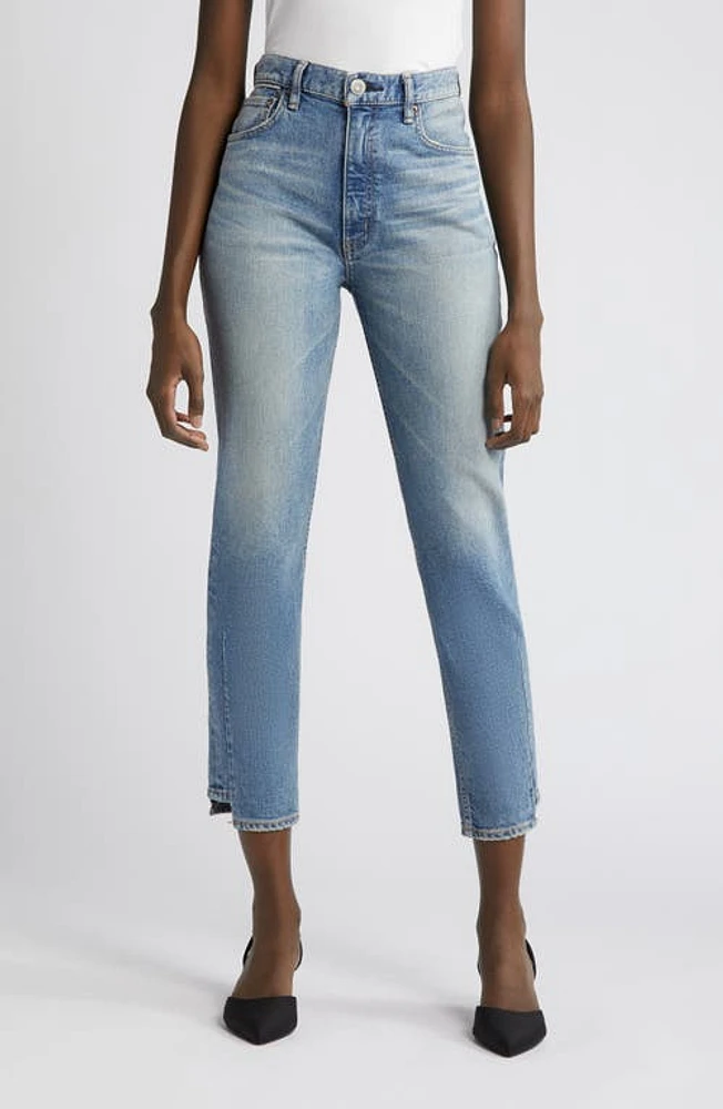 MOUSSY Richland Step Hem Boy Skinny Jeans Light Blue at Nordstrom,