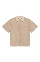 Les Deux Easton Short Sleeve Button-Up Sweater at Nordstrom,