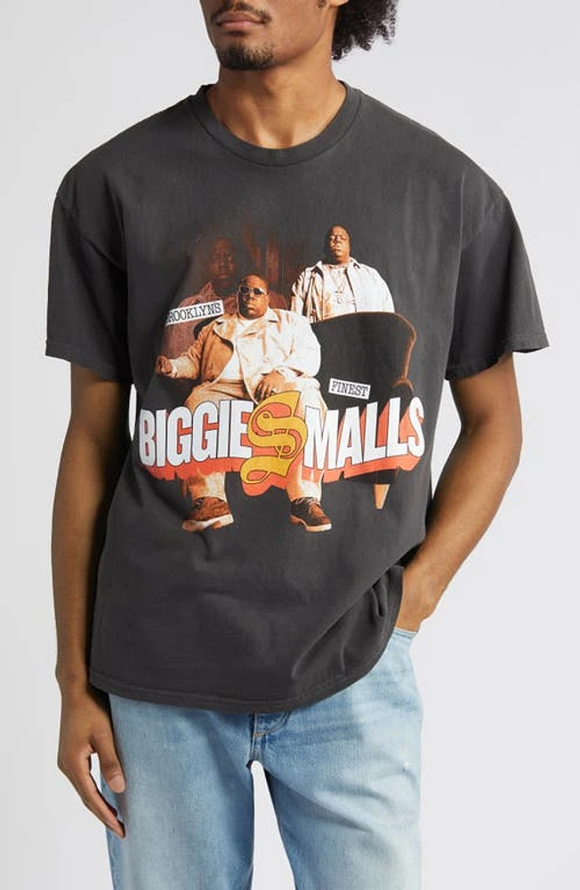 Merch Traffic Biggie Smalls Graphic T-Shirt Black Pigment Wash at