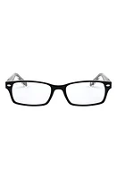 Ray-Ban 54mm Rectangular Optical Glasses in Trans Black at Nordstrom