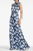 Sachin & Babi Kayla Halter Gown Ocean Blue Magnolia at Nordstrom,