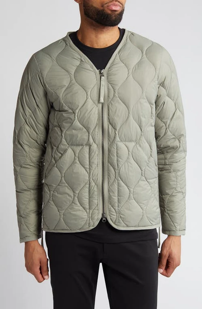 TAION Military Quilted Packable Water Resistant 800 Fill Power Down Jacket Dark Sage Green at Nordstrom,