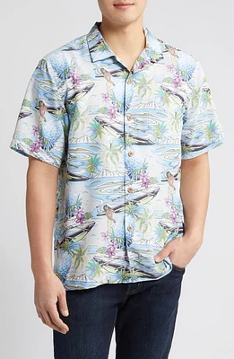 Tommy Bahama Coconut Point Piña Oasis IslandZone Camp Shirt Island Bouquet at Nordstrom,