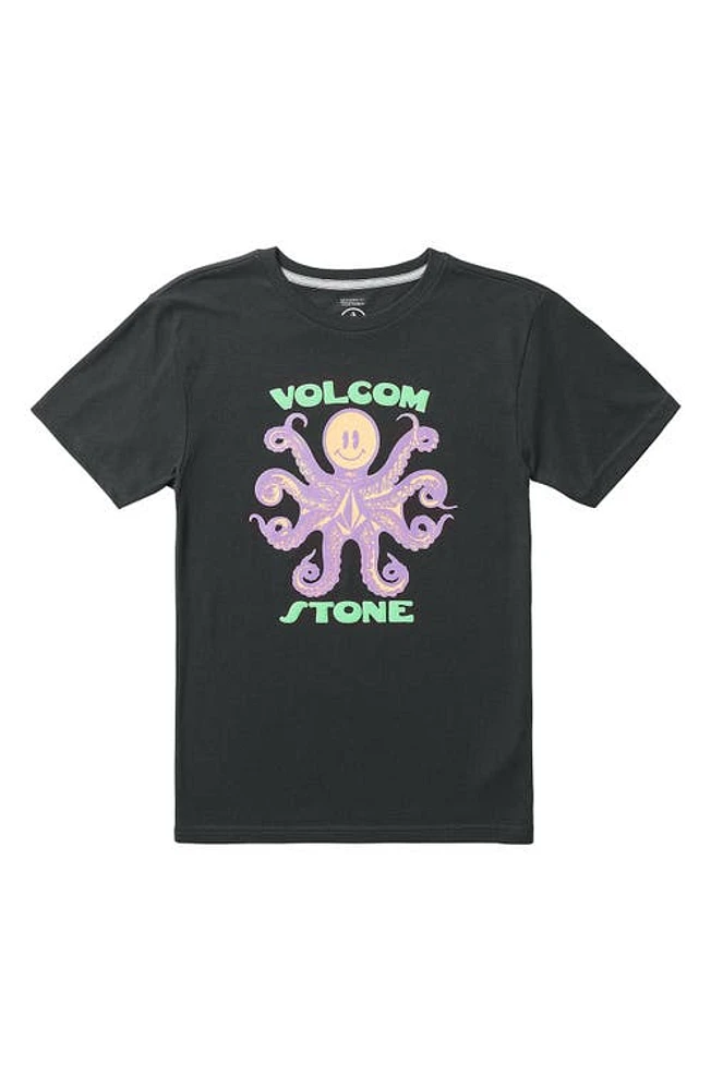 Volcom Kids' Octoparty Graphic T-Shirt & Pants Set Washed Black Heather at