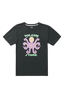 Volcom Kids' Octoparty Graphic T-Shirt & Pants Set Washed Black Heather at