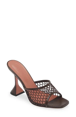 Amina Muaddi Lupita Net Slide Sandal Mocha at Nordstrom,