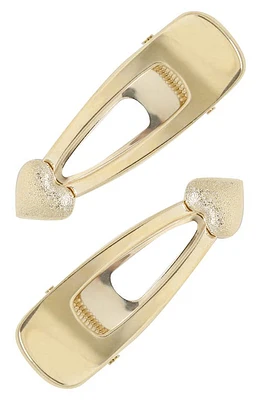 Ettika Set of 2 Heart Hair Clips in Gold at Nordstrom