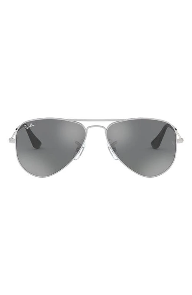 Ray-Ban Junior 50mm Mirrored Aviator Sunglasses in Grey Silver Mirror at Nordstrom