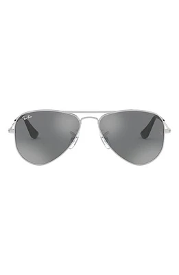 Ray-Ban Junior 50mm Mirrored Aviator Sunglasses in Grey Silver Mirror at Nordstrom