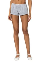 EDIKTED Astor Stripe Shorts Gray-And-White at Nordstrom,