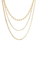 Panacea Triple Layer Chain Necklace in Gold at Nordstrom