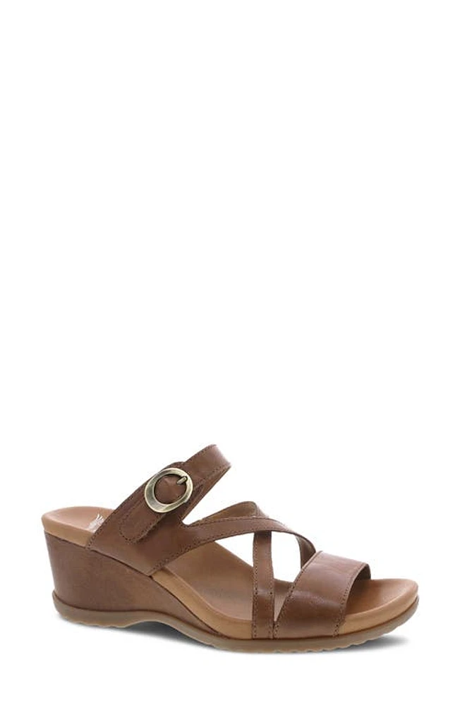 Dansko Ana Wedge Sandal Tan Glazed Calf at Nordstrom,