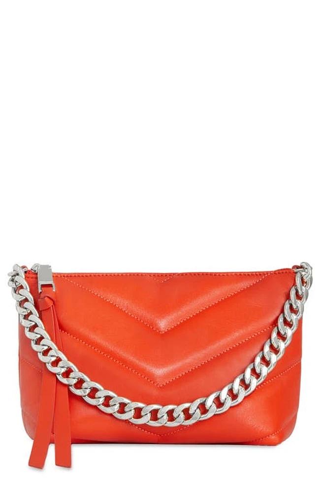 Rebecca Minkoff Edie Quilted Leather Crossbody Bag in Coral at Nordstrom