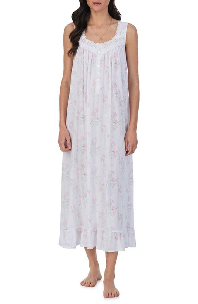 Eileen West Sleeveless Ballet Nightgown Pink Floral at Nordstrom,