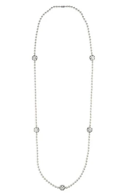 Good Art Hlywd Men's Rosette Station Ball Chain Necklace in Silver at Nordstrom, Size 36 In