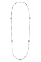 Good Art Hlywd Men's Rosette Station Ball Chain Necklace in Silver at Nordstrom, Size 36 In