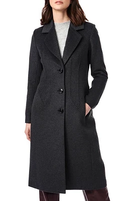 Bernardo Tailored Wool Blend Coat Charcoal at Nordstrom,