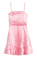 Ava & Yelly Kids' Ruffle Satin Dress at Nordstrom,