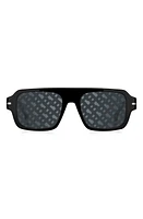 BOSS 53mm Flat Top Sunglasses in Black Logo at Nordstrom