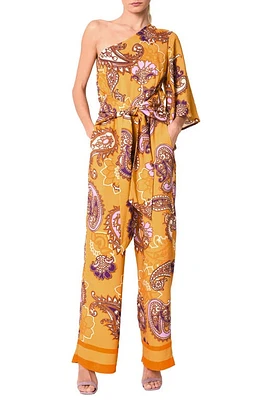 CIEBON Amani One Shoulder Jumpsuit Goldenrod at Nordstrom,