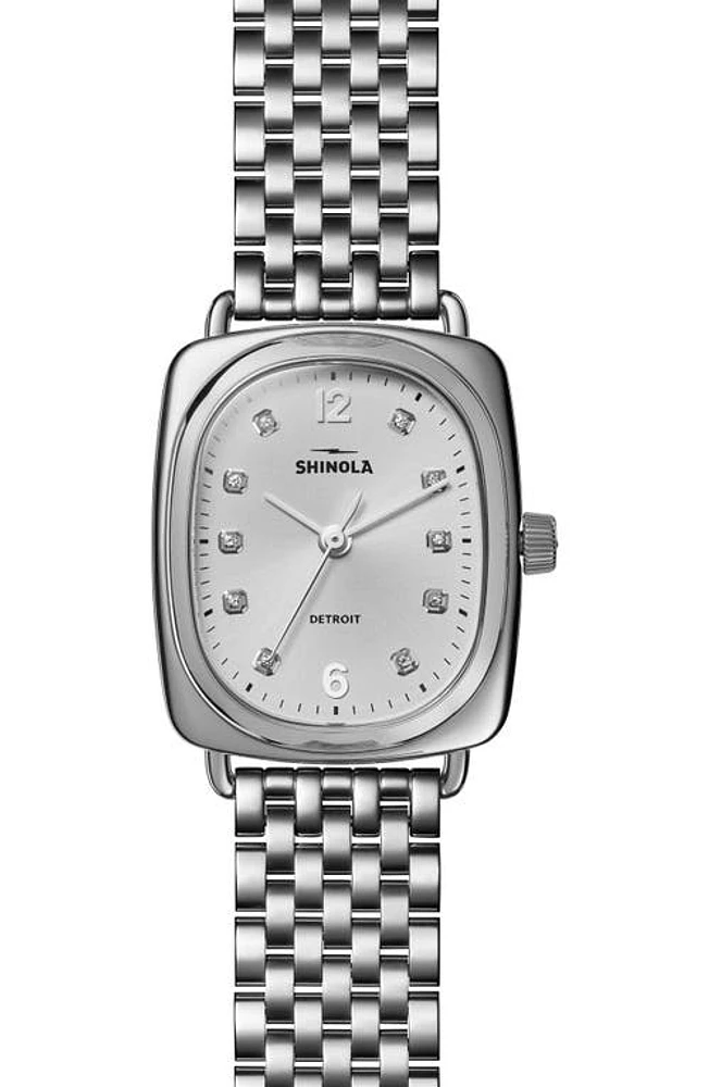 Shinola Bixby Diamond Bracelet Watch, 34mm in Light Silver at Nordstrom